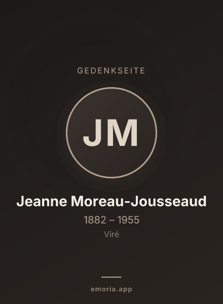 Gedenkportrait von Jeanne Moreau-Jousseaud