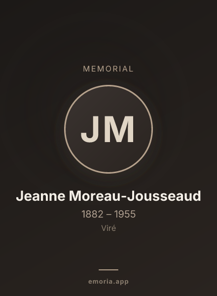 Memorial portrait of Jeanne Moreau-Jousseaud