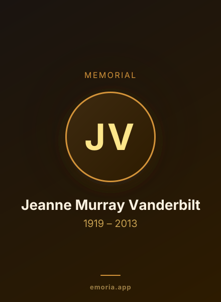 Memorial portrait of Jeanne Murray Vanderbilt