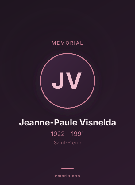 Memorial portrait of Jeanne-Paule Visnelda