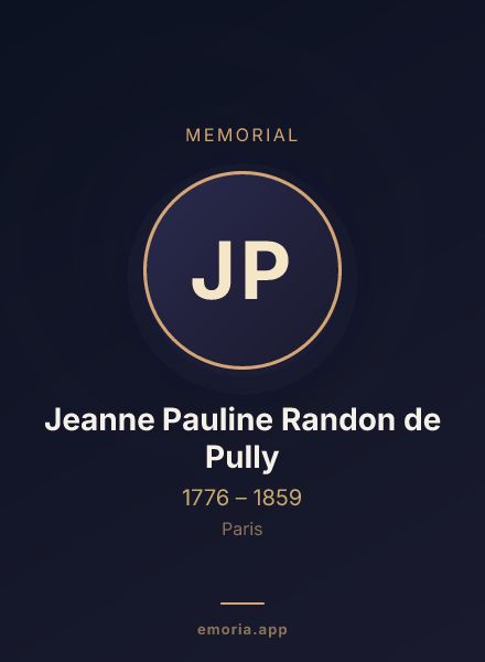 Memorial portrait of Jeanne Pauline Randon de Pully