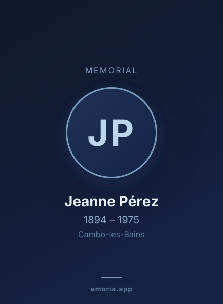 Memorial portrait of Jeanne Pérez