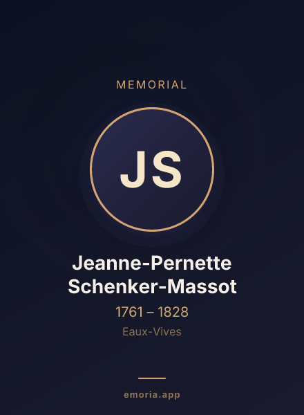 Memorial portrait of Jeanne-Pernette Schenker-Massot