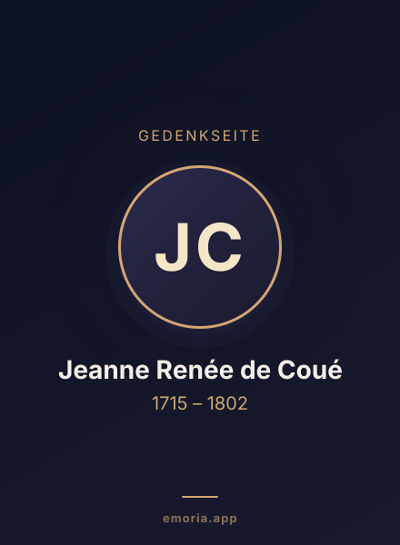 Gedenkportrait von Jeanne Renée de Coué