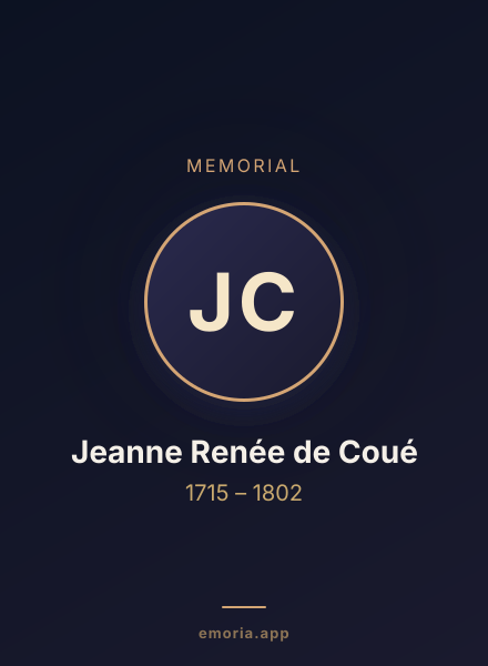 Memorial portrait of Jeanne Renée de Coué