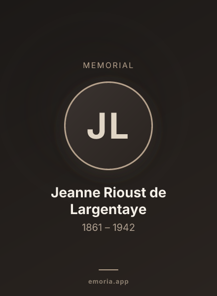 Memorial portrait of Jeanne Rioust de Largentaye