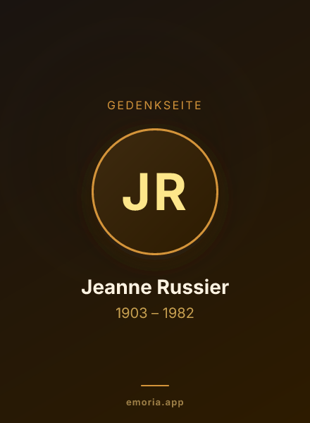 Gedenkportrait von Jeanne Russier
