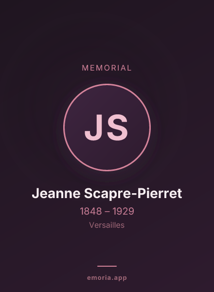 Memorial portrait of Jeanne Scapre-Pierret