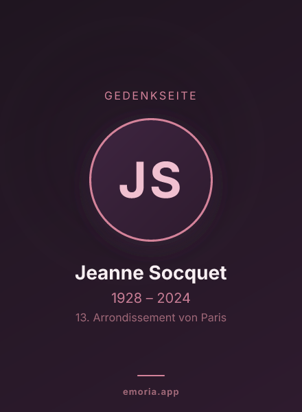 Gedenkportrait von Jeanne Socquet