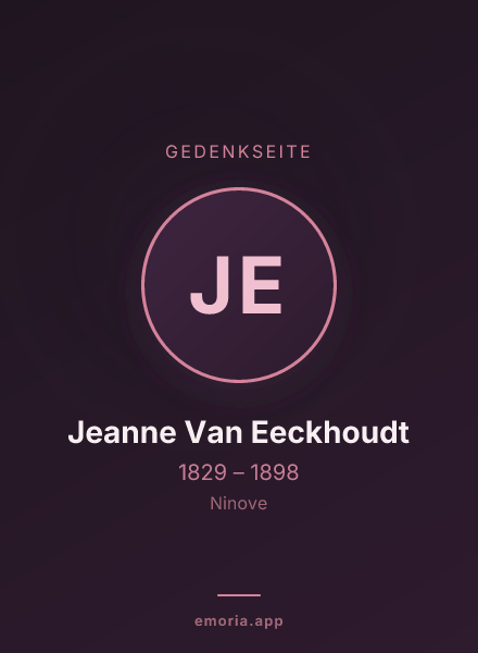 Gedenkportrait von Jeanne Van Eeckhoudt