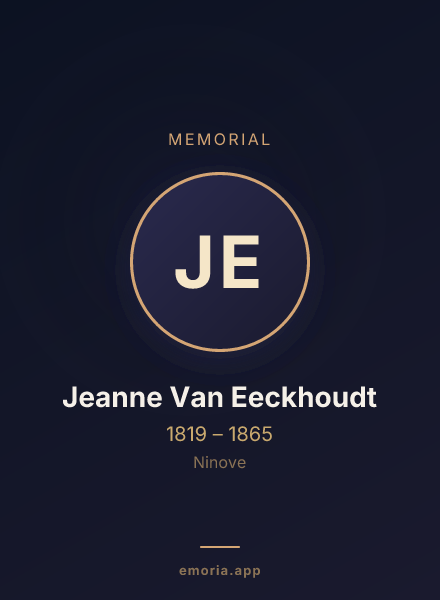 Memorial portrait of Jeanne Van Eeckhoudt