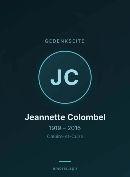 Gedenkportrait von Jeannette Colombel