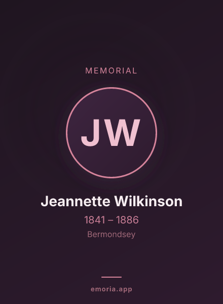 Memorial portrait of Jeannette Wilkinson