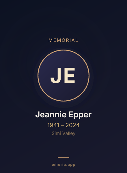 Memorial portrait of Jeannie Epper