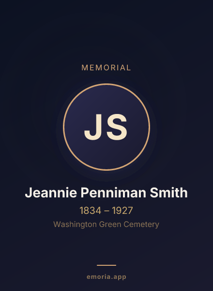 Memorial portrait of Jeannie Penniman Smith