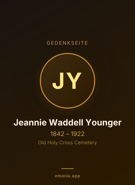 Gedenkportrait von Jeannie Waddell Younger