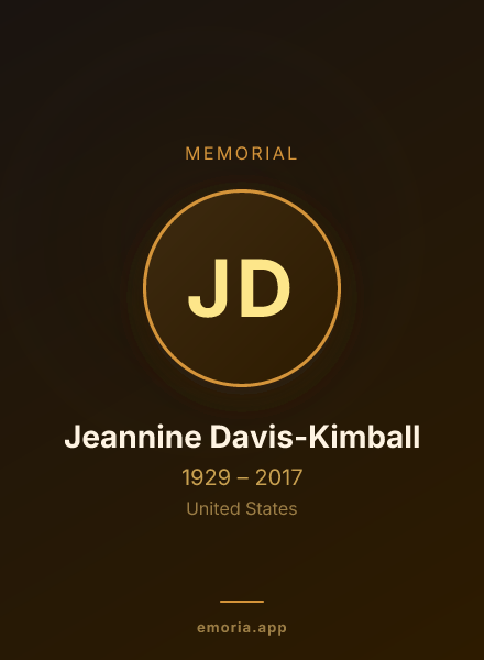 Memorial portrait of Jeannine Davis-Kimball