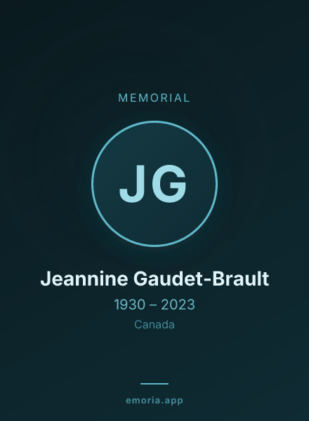 Memorial portrait of Jeannine Gaudet-Brault