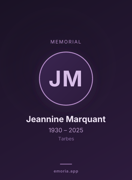 Memorial portrait of Jeannine Marquant