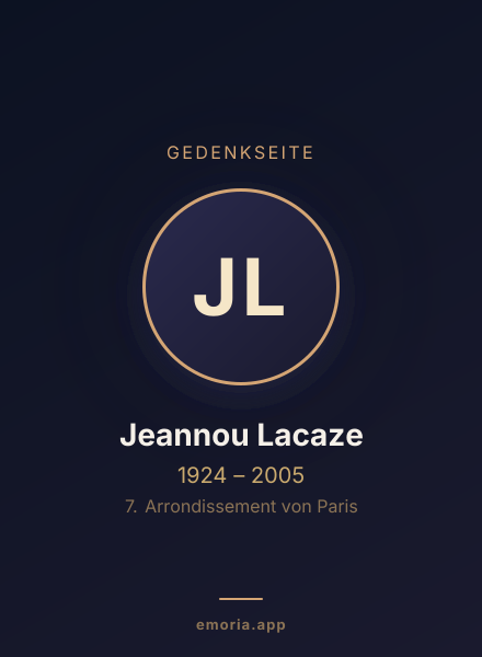 Gedenkportrait von Jeannou Lacaze