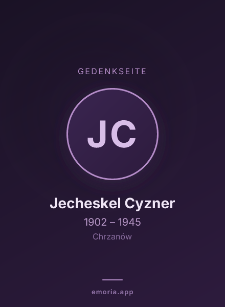 Gedenkportrait von Jecheskel Cyzner