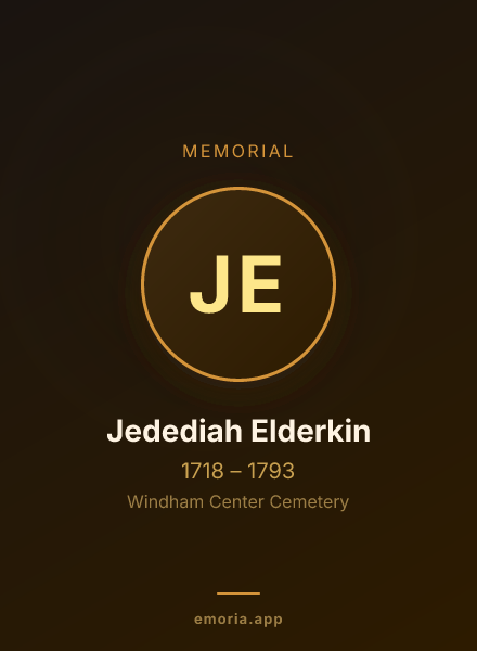 Memorial portrait of Jedediah Elderkin