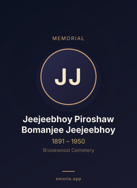 Memorial portrait of Jeejeebhoy Piroshaw Bomanjee Jeejeebhoy