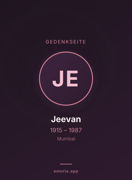 Gedenkportrait von Jeevan