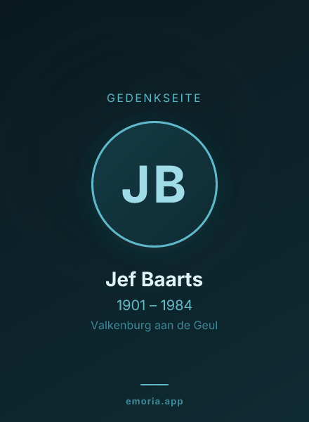Gedenkportrait von Jef Baarts