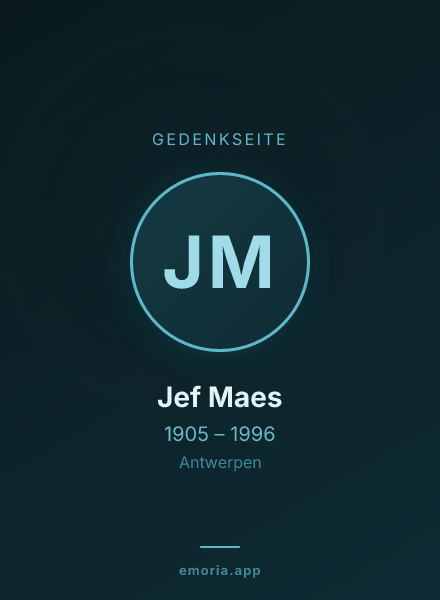 Gedenkportrait von Jef Maes