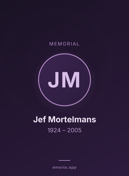 Memorial portrait of Jef Mortelmans