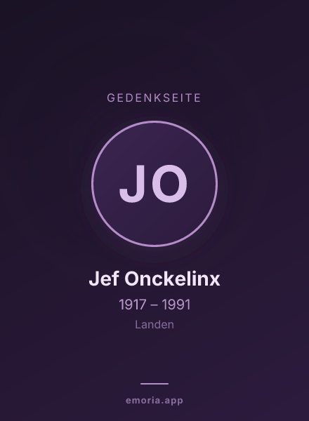 Gedenkportrait von Jef Onckelinx