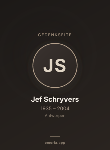 Gedenkportrait von Jef Schryvers