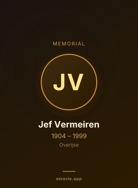 Memorial portrait of Jef Vermeiren