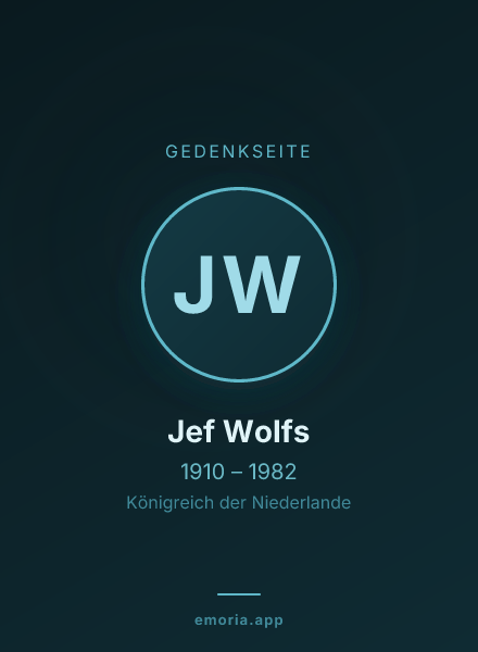 Gedenkportrait von Jef Wolfs