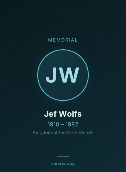 Memorial portrait of Jef Wolfs