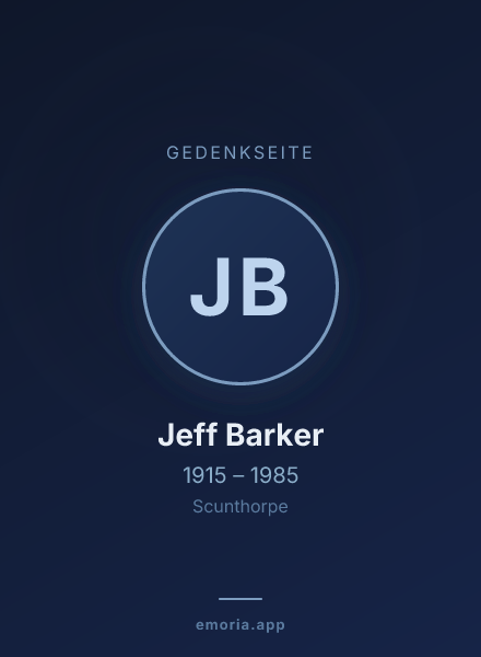 Gedenkportrait von Jeff Barker