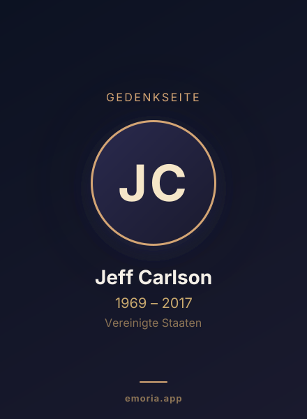 Gedenkportrait von Jeff Carlson