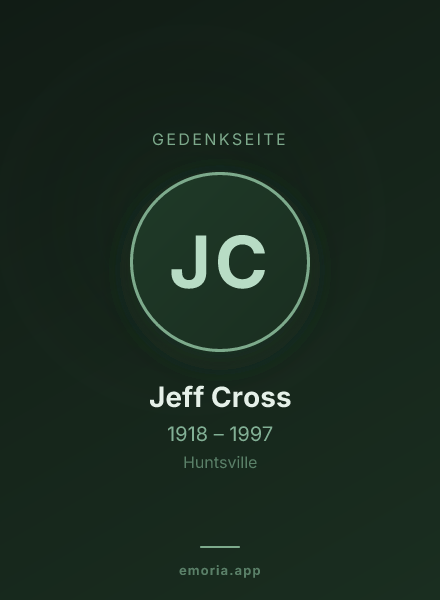 Gedenkportrait von Jeff Cross