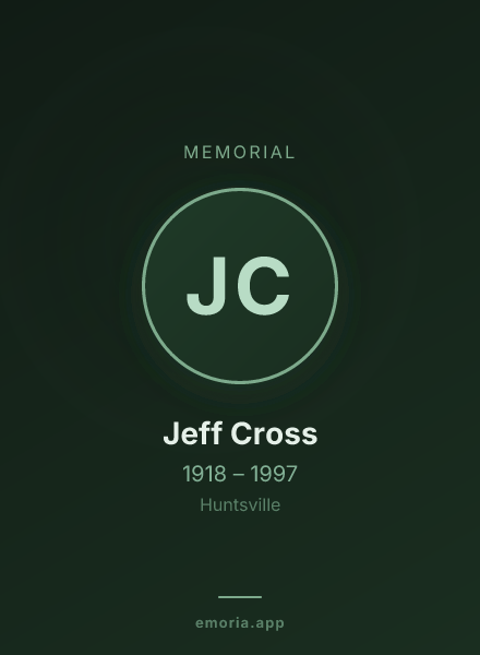 Memorial portrait of Jeff Cross