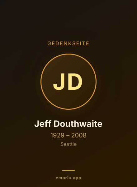 Gedenkportrait von Jeff Douthwaite