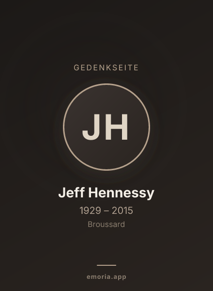 Gedenkportrait von Jeff Hennessy