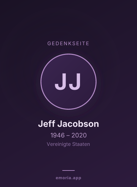 Gedenkportrait von Jeff Jacobson