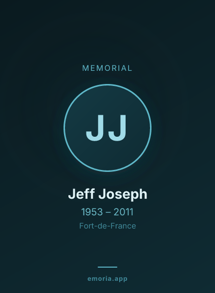 Memorial portrait of Jeff Joseph