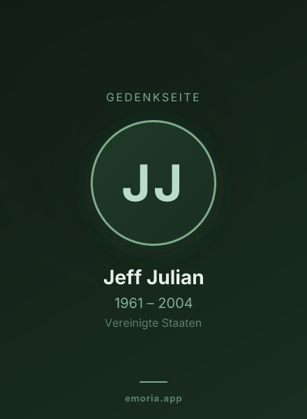 Gedenkportrait von Jeff Julian