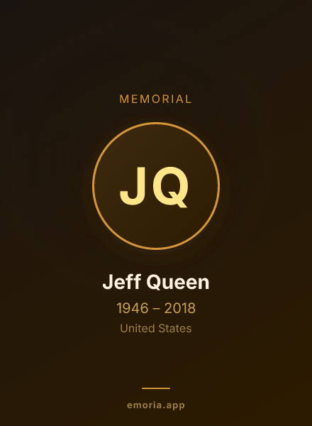 Memorial portrait of Jeff Queen