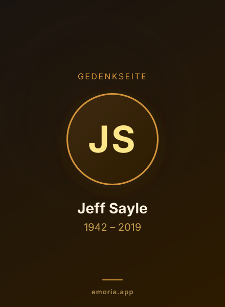 Gedenkportrait von Jeff Sayle