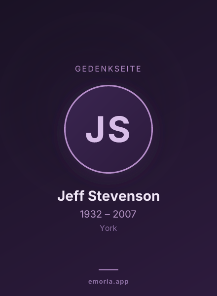 Gedenkportrait von Jeff Stevenson