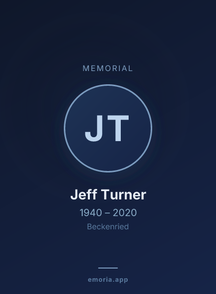 Memorial portrait of Jeff Turner