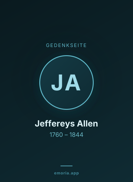 Gedenkportrait von Jeffereys Allen